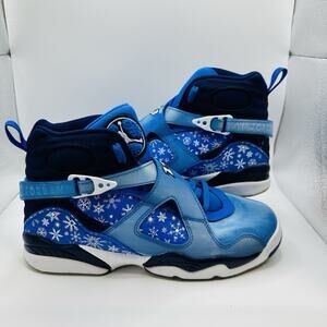 Size 6.5Y - Nike Air Jordan 8 Retro Snowflake Cobalt Blaze Blue 305368-400